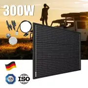 300W 12V Fixed Solar Panel Kit Mono Caravan Home Camping Power Battery Charging
