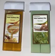 Roll-On Hot Depilatory Wax Cartridge Honey & Tea Tree Heater Waxing Hair Removal