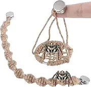 Jumping Spider Rope Bridge with Magnets, Magnetic Jumping Spiders Climbing Rope Spider Twine Ladders Braided Jumping Spider Accessories for Pet Tiny Animals Enclosure Decorations