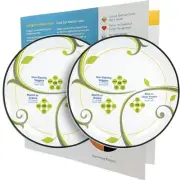 Portion Control Plate, Balanced Eating Plate and QSNGuide, 9 Inch Divided Plates