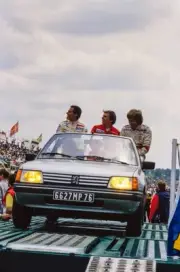 Alain Ferte Didier Theys and Thierry Boutsen on the drivers parade- Old Photo