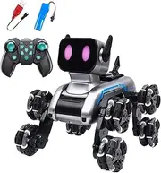 Jubepk Remote Control Dog Toy for Kids,Toddler Toy Robot Dog | Remote Control Puppy Eight-Wheel for Kids Living Room Garden Home Bedroom Yard