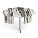 [James Lane] Capello Panda White Marble Coffee Table