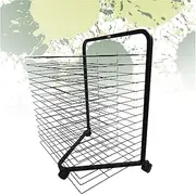 Art Drying Rack,15 Shelves Metal Art Classroom Drying Rack, Children's Art Storage Rack,3 Wheel Art Drying Rack,Suitable for Studio School