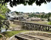 1901 Railroad tracks and trestle at Boonton, New Jersey 14 x 11" Photo Print
