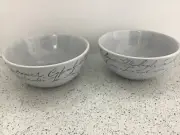 Pottery Barn Breakfast In Bed Set of 2 Cereal Soup Bowls