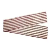 Commonwealth ThermaLogic Ticking Stripe 2-Piece Window Tieback - 44x3 Burgundy