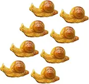 QUMIIRITY Miniature Snail Ornaments Set of 8 Resin Snail Figurines for Garden Home and Desktop Decor