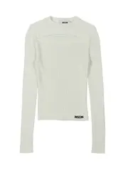 [MSGM] Front Cut-Out Knit Top
