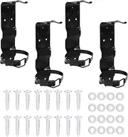 DARCKLE 2.5LB Fire Extinguisher Mount, Wall Mount Metal Bracket for Vehicle, Car, Boat, Truck, Rv, House, Home ( Black, 4PACK )