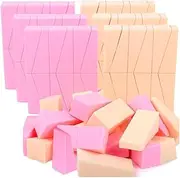 96 Pcs Mini Makeup Sponges Wedge Cosmetic Sponges For Face Curve Blending Foundation, Liquid & Powder,Soft Blending Spong for Makeup,Pink And complexion