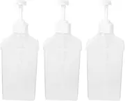 3PCS Plastic Squeeze Condiment Bottles Mason Jar Syrup Honey Dispenser Pump Bottle for Juice Ketchup Cookie Sauces 1100ML (White)