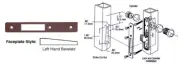 Dark Bronze Left Hand Beveled Faceplate for DL2130 Series Hook Throw Deadlocks