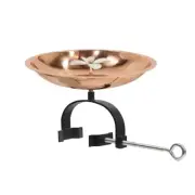 ACHLA Dogwood Birdbath Over Rail Bracket, Copper Plated/Patina - BB-08-OR2