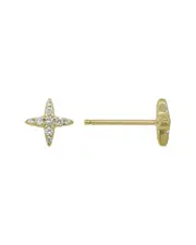 14K Diamond Star Studs 0.12 ct.