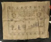 Vtg Paragon Whitman Alphabet No 2 Sampler Linen 01051X American Home NEEDLECRAFT