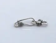 925 Bali Sterling Silver 16mm Hook & 12mm Eye Clasp Handcraft Findings 1 SET