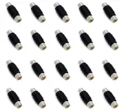 20X RCA Phono Analog Audio Coupler Adapter RCA to RCA Female Gender Changer 20PC