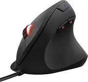 Trust Gaming Mouse GXT 144 Rexx, Vertical Ergonomic Mouse, 250-10,000 DPI, 6 Programmable Buttons, Advanced Software, Adjustable RGB Lighting, USB Computer Mouse for PC, Laptop, Windows, Mac - Black