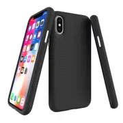 For iPhone XS & X Case, Armor Black Slim Shockproof Protective Phone Cover