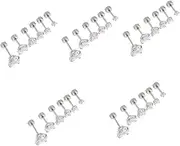 [LIFKOME] 30 Pcs Earrings Navel Machines Ear Studs for Men Earring for Man Argollas Para Hombre Oreja Earring Studs for Men Mens Earings Ear Rings for Men Ear Ear Silver Stainless Steel