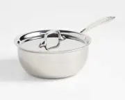 All-Clad D3 2.5qt Stainless Steel Brushed Saucier With Lid