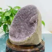 954g Natural Amethyst Geode Mineral Specimen Crystal Quartz Energy Decoration