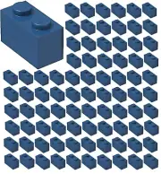 ☀️100x NEW LEGO 1x2 DARK BLUE Bricks (ID 3004) BULK Parts City Building