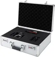 [Generic] Hard Side Briefcases,Handle Design Aluminum Case Box - Multifunction Protective Document Case Security Lock for Camera Built-in Sponge