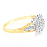 1/2 Carat Diamond Cluster Ring in 9ct Yellow Gold, Q