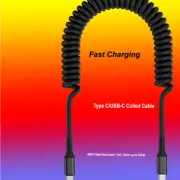 1X Long Coiled USB-C/Type-C Thick Charge Cable Good High quality Fast Charge