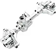 RC Car Axle Remote Control Car Parts Replacement Upgrade Sturdy Axle Cover for 1/10 RC Crawler R1003 Modification Accessories, Silver Front Axle
