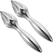 Alipis Stainless Steel Citrus Reamer 2Pcs Lemon Hand Juicer Manual Fruit Press Orange Squeezer Hand Fresh Juice Maker Kitchen Gadget