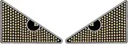 Car Eye Light, Interactive Rearview Lights, Colorful Car Back Lights, Flexible Screen Car Lights, Flexible Usb-Powered Triangle Eye Lights for Vehicle Decoration