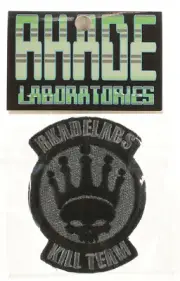 RKADE RKADE-LABS LABRATORIES PAINTBALL KILL TEAM SKULL PATCH 3"