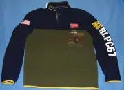 NWT POLO RLPC67 RALPH LAUREN FLEECE SNAP T PULLOVER M G&R
