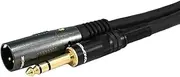 Monoprice 6ft Premier Series XLR Male to 1/4inch TRS Male 16AWG Cable (Gold Plated)
