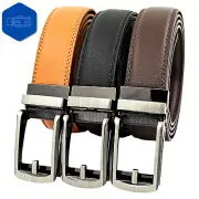 Automatic Buckle Mens Genuine Leather Belt Stylish Luxury Outdoor Waist Strap