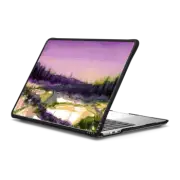 MacBook Air 13-inch (M2 - M4) Impact Case NATURE REIGNS SUPREME 3 MACBOOK, FOREST TREES AMETHYST PURPLE GREEN WATERCOLOR ABSTRACT PAINTING