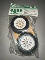 Tamiya Quick Drive Spare Parts Qd Paddle Spike Tires Set Of 2 Rear Wheels Read
