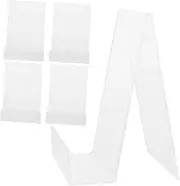 Angoily 5pcs Acrylic Book Stand Transparent Bookshelf Organizer for Home Office School Useful Display for Books Magazines and Study Materials Tidy Orderly Storage