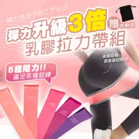 在飛比找momo購物網優惠-【TAS極限運動】5件入 多功能 居家健身 乳膠拉力帶(拉力