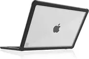 STM Dux Ultra Protective Case for MacBook Air 13" Retina - M2, 2022 (MLXW3LL/A) - Translucent, Rugged, Mil-Spec Drop Tested Laptop Cover - Black (stm-122-296MU-01)