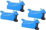 Generic 4 Pcs Car Hose Guides, Plastic Hose Guides for Car Wash, Tire Roller Preventing Stucking and Snagging Under Tires for Motorcycle Truck Wheel Rolling System Tool (Blue)