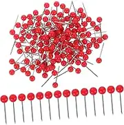 HOUDERCO 500Pcs Red Round Push Pins with Points for Office Home Crafts DIY Marking Map Tacks for Cork Board Bulletin Board Travel Maps and DIY Projects