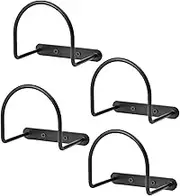 LeoLeozz Cowboy Hat Organizer, Baseball Hat Display Rack Wall Mount, Wide Brim Hat Organizer, Strong Hold Black Hat Hooks for Keeping Original Shape of Hat - 4PCS