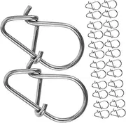 INOOMP 100pcs Fishing Snap Clips Enhanced Stainless Steel Lure Connectors for Freshwater Saltwater Tackle Smooth Surface Optimal Line Management Easy to Use Fishing Accessories
