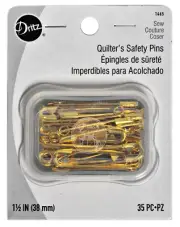 Dritz 1-1/2 Inch Quilters Brass Safety Pins 1465