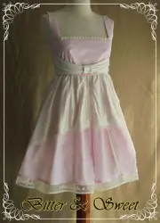 Pink and gold pearly lolita dress "Bitter & Sweet" lolita dress, costume