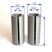 2 pc Collet Reducer Bushing for 8mm, 1/4" Router Bit GSA